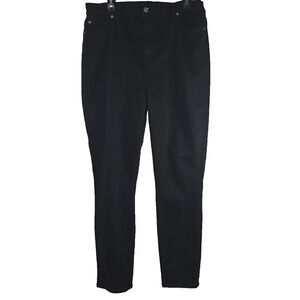 7FAM Women's Black High Rise Skinny Leg 5-Pocket Trouser Pant 32 (29.5" Inseam)